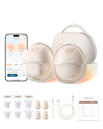 eufy Breast Pump S1 Pro, Heated Wearable Breast Pump, Electric and Hands-Free with Heating Technology, Portable Charging Case, App-Controlled Smart Rhythm, Hospital-Grade Suction, Ultra-Quiet - Image 1