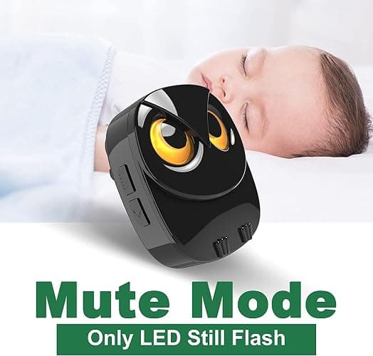 Wireless Doorbell, Cute Owl Doorbell Weatherproof IP55 Outdoor Remote Push Button- 1000 Feet Long Wireless Range, 1 Receiver + 1 Transmitter, Black thumbnail 5