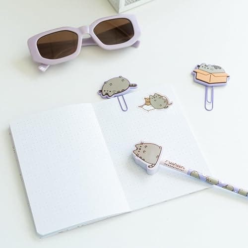 Pusheen Stationery Set | Pusheen Pencil Case With A6 Notebooks, Highlighters, Sticky Notes, Paper Clips, Stickers, Pen, Pencil | Pusheen Merchandise | Pusheen Gifts thumbnail 3