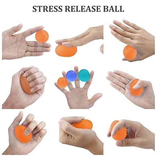 Hand Therapy Finger Exercise Grip Ball Egg Shape Strength Trainer Squeeze Stress Relieve thumbnail 8