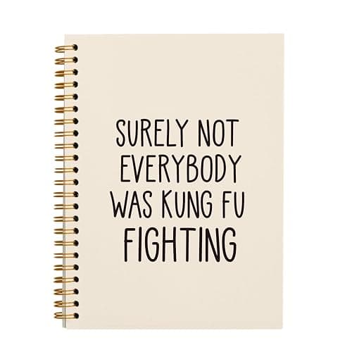 hold fizz Funny Office Gifts Notebook Journal, Gag Fun Gifts for Coworker Employee Colleague Boss Adults, Kung Fu Fighting, Sarcastic Gift for Women Men, Spiral Notebook 5.5 x 8.3 - Image 1