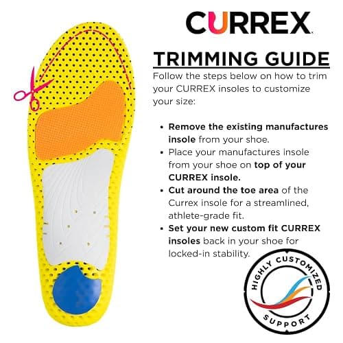 CURREX RunPro Insoles for Running Shoes, Arch Support Inserts to Help Reduce Fatigue, Prevent Injuries, Boost Performance for Men & Women (Low Arch, Size Large) thumbnail 6