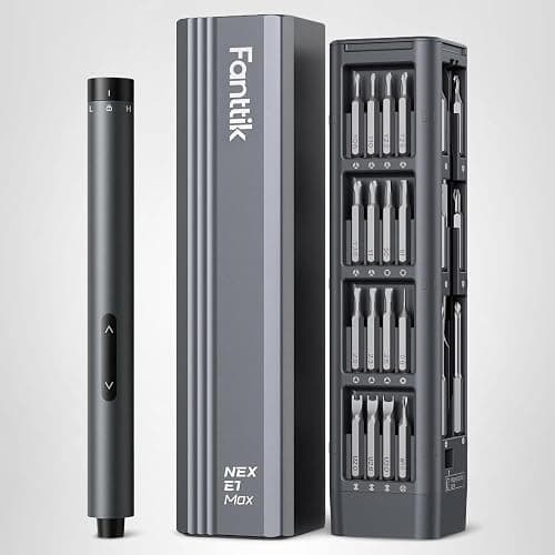 Fanttik E1 Max Electric Screwdriver, Mini Precision Screwdriver Set, 50 Magnetic Bits, Magnetic Storage, 5/32‘’Hex, Repair Tool Kit for Electronics Phone Camera Laptop Watch (Grey) thumbnail 9