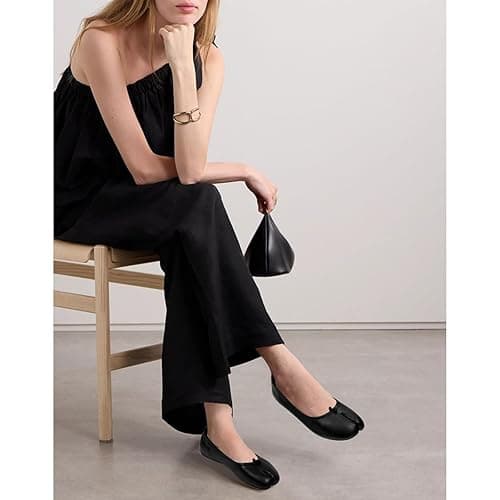 VBDB Tabi Ballet Flats Shoes for Women Rounde Toe Wide Width Split Toe Low Heel Comfortable Flats Shoes thumbnail 6