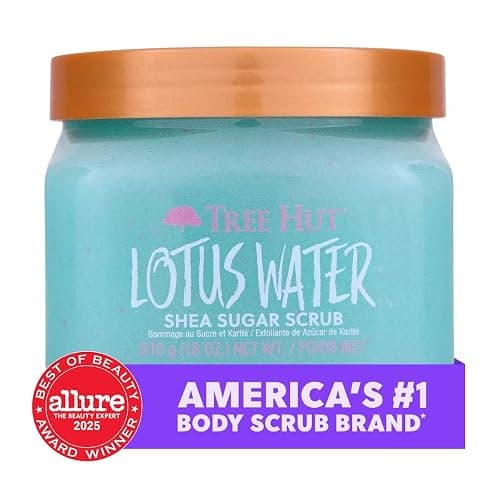 Tree Hut Shea Sugar Scrub, Lotus Water, 18 oz | Exfoliating, Hydrating & Moisturizing Body Scrub with Shea Butter & Nourishing Essential Oils, Smooth & Soften Skin thumbnail 3