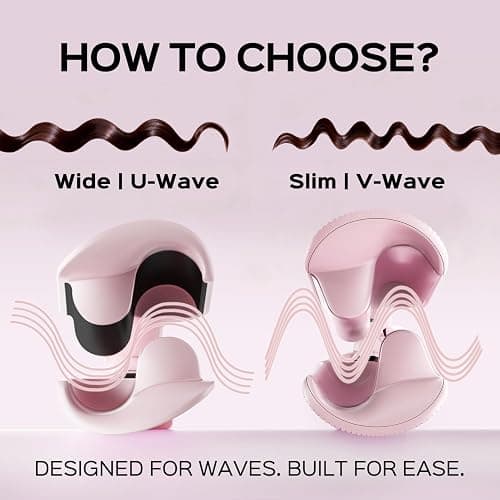 Waver Curling Iron Lena S12 Beach Waver Curling Wand, Hair Tool with 2 Barrels, Anti-Scald Protection, Adjustable Time & Temps, Dual Voltage, Titanium Coating for Effortless, Long-Lasting Waves thumbnail 4