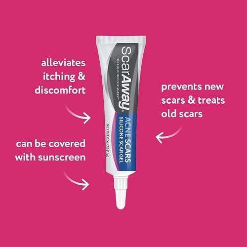 ScarAway Acne Scar Treatment, Clear Silicone Scar Gel, 100% Medical-Grade, Helps Improve Size, Color & Texture of Post-Acne Hypertrophic & Keloid Scars on Face & Body, Water Resistant, 15 grams thumbnail 2