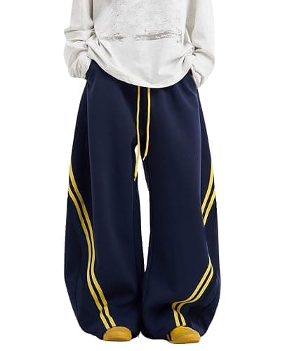 Chmnigma Wide Leg Sweatpants for Women Men Baggy Casual Joggers Barrel Sweat Pants Elastic Waist Drawstring Pants - Image 1