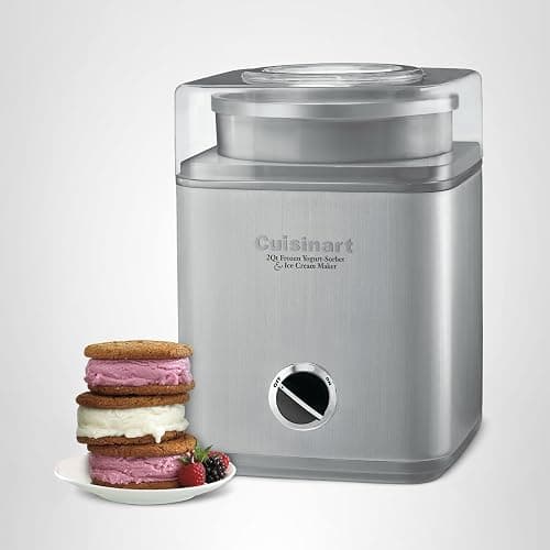 Cuisinart Ice Cream Maker Machine, 2-Quart Ice Cream, Sorbet and Frozen Yogurt Machine, Fully Automatic Double-Insulated Freezer Bowl Makes Frozen Desserts in Under 30 Minutes, ICE30BCP1, Silver thumbnail 8