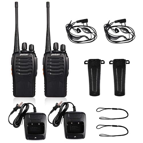 pxton Walkie Talkies Rechargeable Long Range Two-Way Radios with Earpieces,2-Way Radios UHF Handheld Transceiver Walky Talky with Flashlight Li-ion Battery and Charger（2 Pack） thumbnail 6
