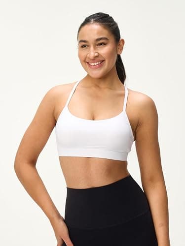 Omwilddo Womens Y Back Padded Sports Bra Strappy U Neck Butter Soft Low Impact Workout Bras Yoga Pilates Walking thumbnail 3