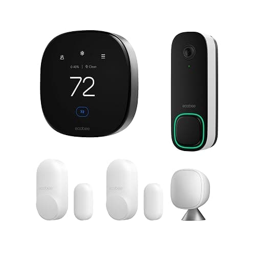 ecobee Total Security and Savings Bundle with Smart Doorbell Camera (Wired), SmartSensor for Doors and Windows, and Smart Thermostat Premium - Image 1