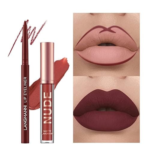 BestLand 12Pcs Matte Liquid Lipstick + Lip Liner Pens Set, Velvety Nude Lip Stain Waterproof Long Wear Makeup Gift Set thumbnail 6