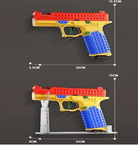 Bazilbazos Tactical DIY Building Block Handle Set, Bazilbazos Building Block Toy Gun, Funny DIY, Block Blaster with Display Stand, Full of Creativity for Team Activities (#1) thumbnail 3