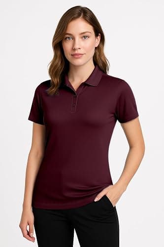 Women's Dry-Fit Golf Polo Shirts 3-Button Golf Polo's in 20 Colors XS-3XL Shirt thumbnail 2