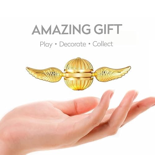 Umnodobn Gold Fidget Spinner Magic Orb Anxiety Toys Stress Relief Reducer Spin Fidgets Hand Bearing Tri Spinner Finger Spinners Toy Focus Fidgeting Restless Novelty Gift for Adults Kids thumbnail 6