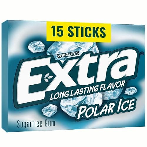 EXTRA Gum Polar Ice Sugar Free Chewing Gum, Single Pack, 15 Stick - Image 1