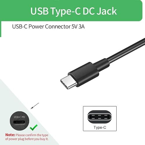 5V 3A USB C/Type-C Power Supply Adapter, 5 Volt 3000mA Power Cord Adapter for Raspberry Pi 4 Model B 1GB/2GB/4GB and More 5V 15W Office or Home Devices,UL Listed FCC thumbnail 4