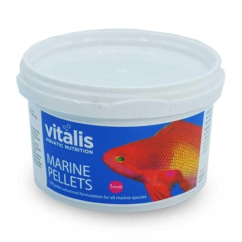 Vitalis Marine Pellets 1mm 140g (4.94oz) - Premium Fish Food for Marine Saltwater Aquariums - Image 1