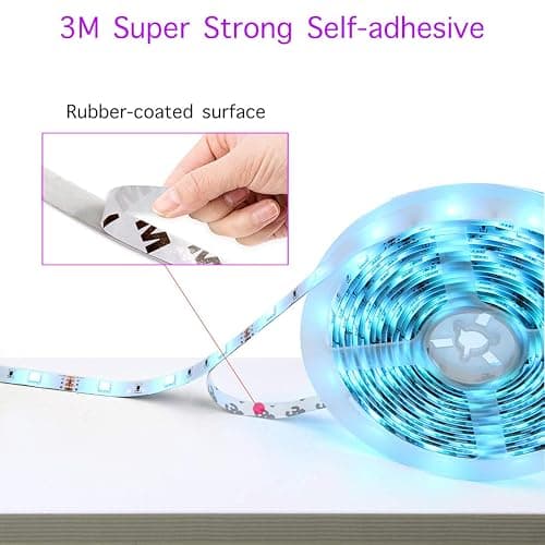 dalattin 32.8ft Led Strip Lights,RGB Led Lights for Bedroom Color Changing Light,Decoration for Bedroom Room Party,Halloween Decor with 44 Keys Remote,1 Roll of 32.8ft thumbnail 7