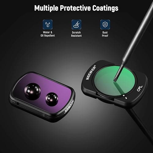 NEEWER HD CPL ND16 ND64 ND256 Filter Kit Compatible with DJI OSMO Pocket 3 Creator Combo Accessories Magnetic Action Camera Neutral Density Polarising Filter Optical Glass Aluminum Frame thumbnail 7