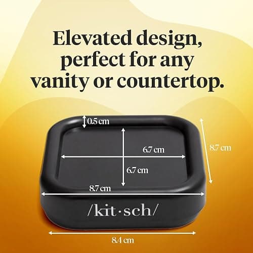 Kitsch Magnetic Bobby Pin Holder - Cute Stuff, Strong Magnetic Pin Holder for Desk & Vanity, Securely Holds Metal Hair Clips, Bobby Pins & Paper Clip | Ideal Gifts for Women - Black, 1 Pc thumbnail 2