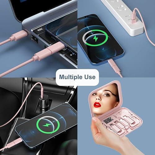 YANZIE USB-C Adapter Kit for iPhone 16/17 Pro, Google Pixel & Samsung Galaxy - USB-A to C, Micro-USB to Type-C, Short USB-C Cable, OTG, Mirror Case thumbnail 2