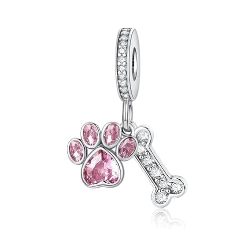 Alstiva Tiere Hase Vierblättriges Kleeblatt 925 Sterling Silber 5A Zirkonia Charm Anhänger für Armband Charm Bead Pendant für Europäische Armbänder Halsketten Schmuck Geschenk für Damen - Image 1