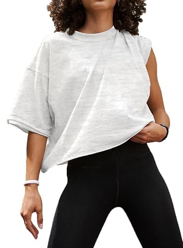 Women's Summer Short Sleeve Crop Tops Casual Basic Cotton Athletic Yoga Running T-Shirts - Image 1