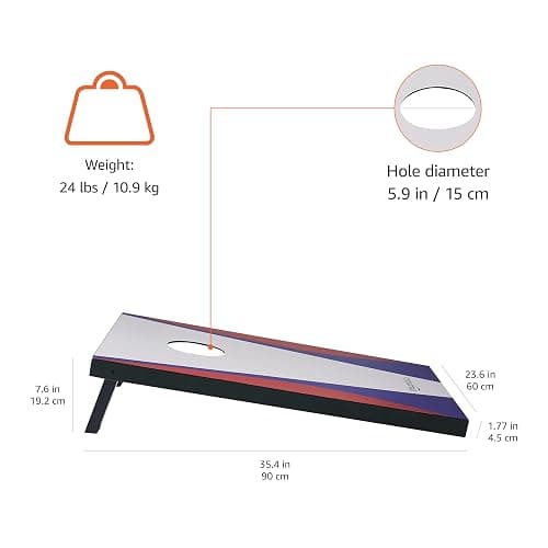 Amazon Basics Cornhole Set, Blue/Red thumbnail 5