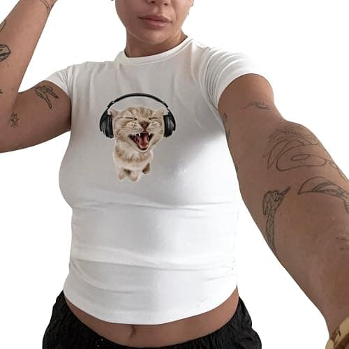 Y2k Graphic Baby Tee Women Grunge Emo Clothes Cute Aesthetic Crop Tops Alt Shirts thumbnail 6