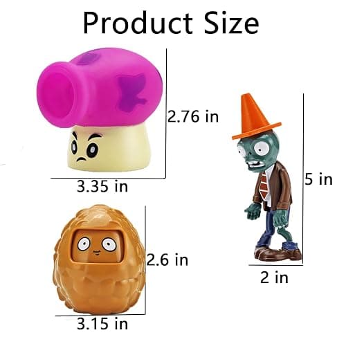 JHESAO 7 PCS Plants and Zombies Toys Action Figures PVZ Toys Set 1 2 Series Great Gifts for Kids and Fans,Birthday and Christmas Party thumbnail 4