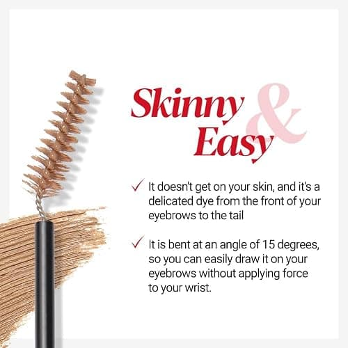 Espoir The Brow Color Fixing Cara #4 Fake Bleach | Easy Fixing without Clumping with Skinny Brush, Long-Lasting & Smudge-proof Eyebrow Mascara, Soft Mood Coloring Tinted Gel, Korean Makeup, 0.1 Fl Oz. thumbnail 6