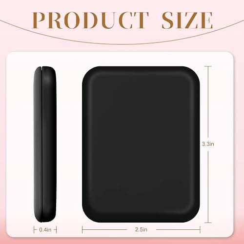 Aouplry Compact Mirror, 1X/3X Magnification LED Pocket Mirror with Nternal BIattery, Mini Mirror for Purse, Pocket,Travel and Present (Black) thumbnail 2