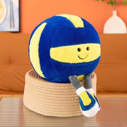 XIGUI 13 inch Soft Sports Pillow - Funny Volleyball Stuffed Plush Gifts for Boys and Girls, Cute Volleyball Room Decor thumbnail 2