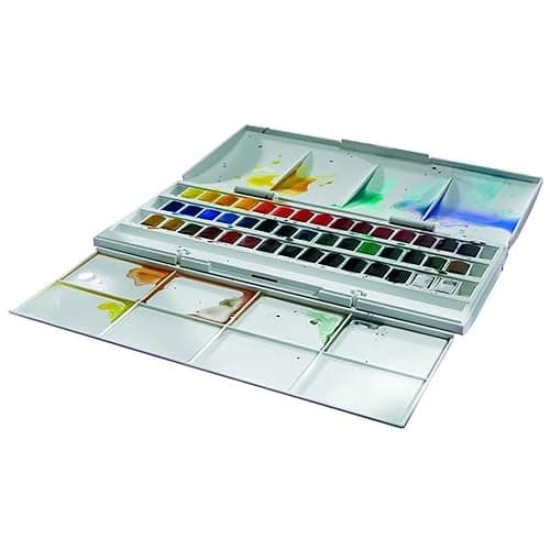 Winsor & Newton Cotman Watercolor Paint Set, Studio Set, 45 Half Pan w/ Brush thumbnail 4