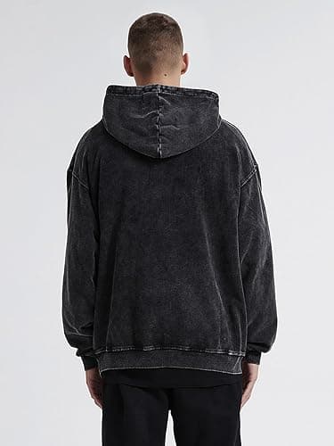 KEEPSHOWING Mens Oversized Hoodies Vintage Hoodie Couples Pullover Acid Wash Hoodies for Men Streetwear Sweatshirts thumbnail 6