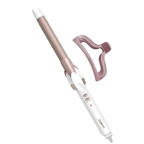 Conair Double Ceramic ¾-Inch Curling Iron with Claw Clip, Creates Tight Curls, Hair Curler for Use on Short, Medium, and Long Hair, White - Image 1