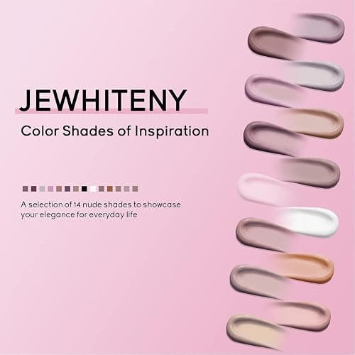 JEWHITENY Poly Extension Gel Nail Kit 14 PCS Poly Gel Kit with Slip Solution and Mini Lamp Nail Art Design Beginner thumbnail 3