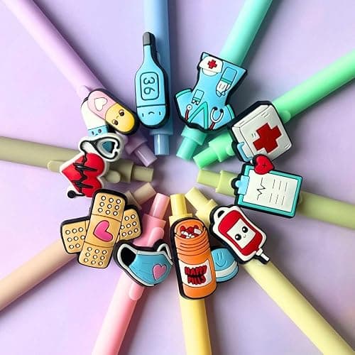 YJ PREMIUMS 10-Pack of Cute Nursing Pens with Heart, Syringe Designs in Black Ink - Versatile Writing Instruments for Nurses, Medical Assistants, Students (Medical) thumbnail 5