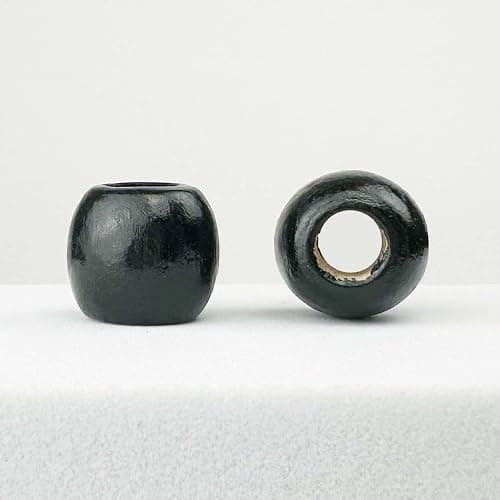 500 Multicolor Natural Colors Large Hole Macrame Wood Beads 12mm x 10mm Diameter 5.5mm Hole thumbnail 5