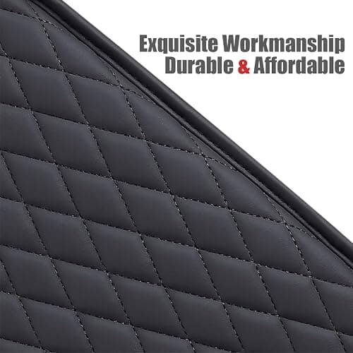 ESKONKE [Upgraded] Car Center Console Cover with 2 Storage Bags - Premium Nappa Leather Armrest Cover, Scratch & Wear Resistant, Waterproof Car Interior Accessories (Black) thumbnail 6