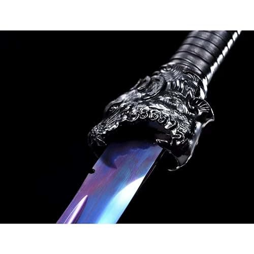 LQSMX sword 107cm Zweihändiges Schwert/scharf/Katana Schwert scharf Samuraischwert Handgeschmiedeter Manganstahl thumbnail 4
