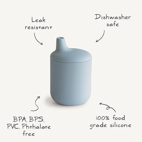 mushie 100% Silicone Baby Sippy Cup | 6 Months+ (Shifting Sand) - Shifting Sand thumbnail 9