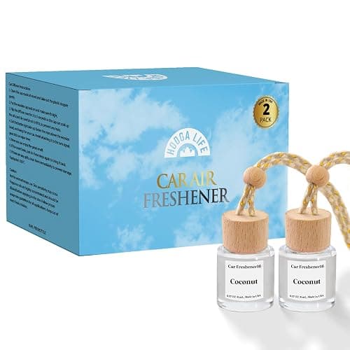HoogaLife Car Air Freshener Diffuser 2 Pack Hanging Air Freshener Diffuser - Coconut Fragrance Oil Air D iffuser for Car, 45+ Days Long Lasting Fragrance Made in USA (C16) thumbnail 6