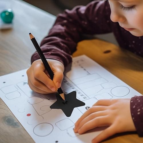 Meitaat Black Star Stickers Roll 1 Inch Self-Adhesive Stars Labels Waterproof Removable for Children Teacher Business 500 PCS thumbnail 6