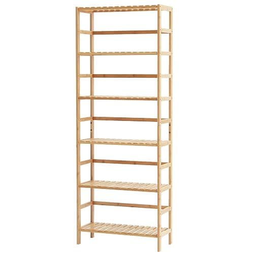 VEVOR 6-Tier Bamboo Shelf, Open Wood Bookshelf, Display Storage Rack Organizer, Freestanding Flower Plant Stand, Multifunctional Bamboo Bookshelf Ideal for Bathroom, Bedroom, Office, Study, Natural thumbnail 9