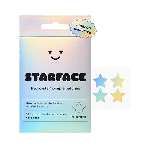 Starface Hydro-Star® Pimple Patches, Hydrocolloid, Clinically Proven Spot Shrinking in 6 Hours, Absorb Fluid, Reduce Redness, Vegan, Cruelty-Free Skincare (Holographic, 36 Count) - Image 1