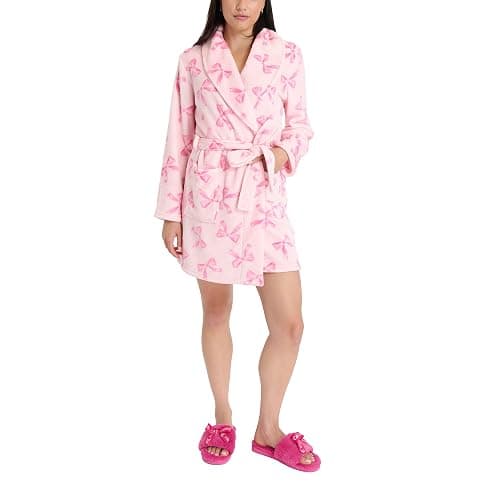 Juicy Couture Women's Super Soft Luxe Plush Shawl Collar Robe thumbnail 3
