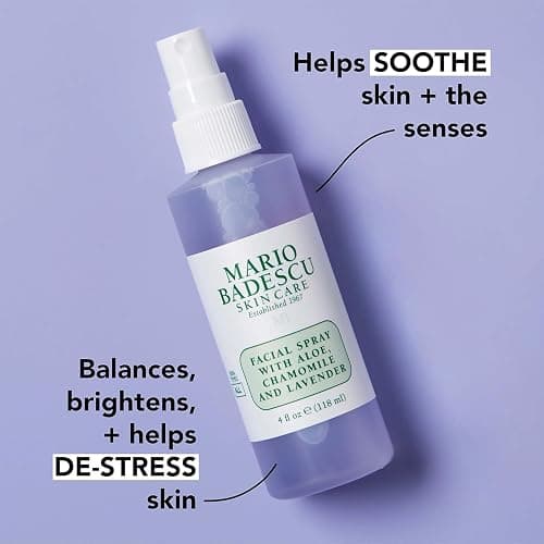 Mario Badescu Facial Spray Aloe, Rose Water and Chamomile - Lavender Duo for Face, Neck or Hair, Cooling and Hydrating Face Mist for All Skin Types, Dewy Finish thumbnail 7